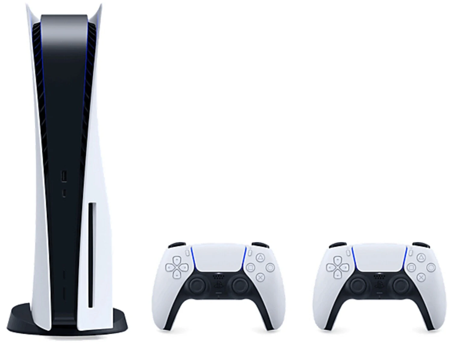 Sony PlayStation 5 (PS5) + 2 DualSense Wireless Controller