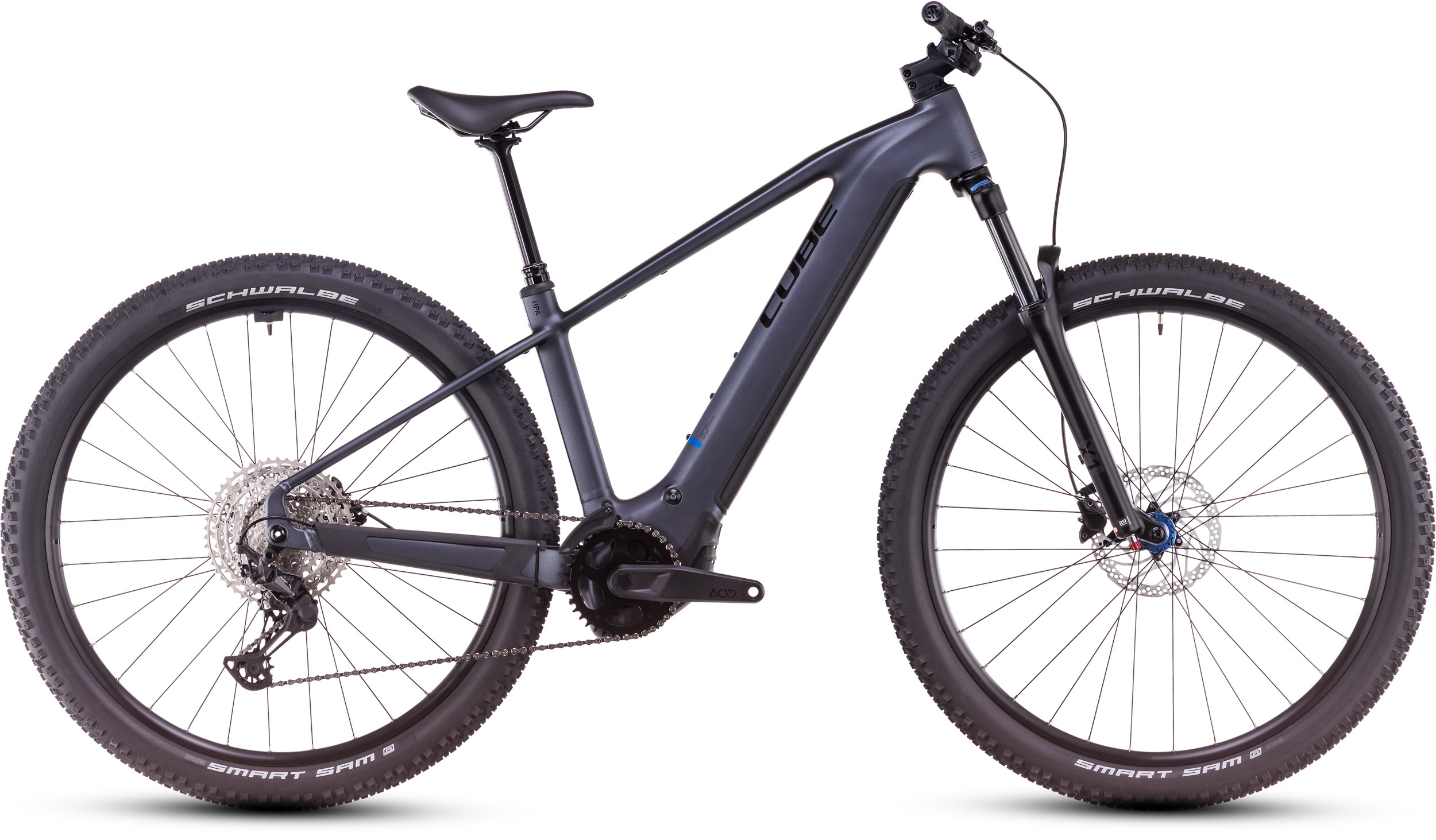 Cube Reaction Hybrid Pro 800, E-Mountainbike, grigio metallizzato