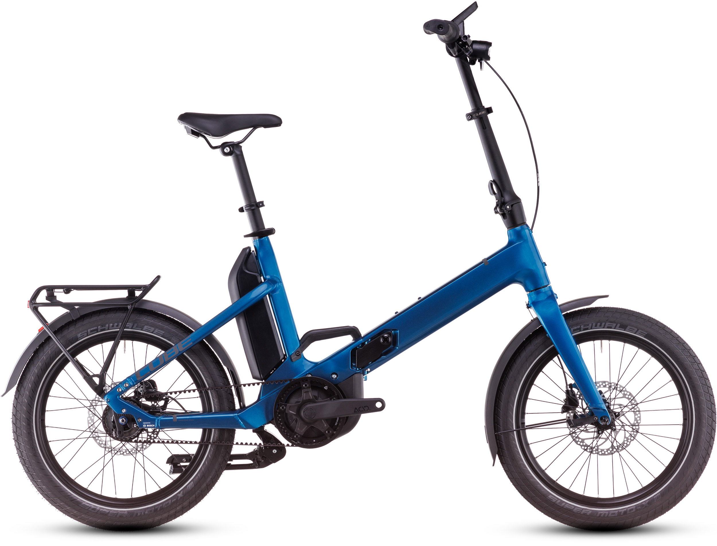 Cube Fold Hybrid Comfort 500 electricblue'n'reflex, Faltrad E-Bike 20"