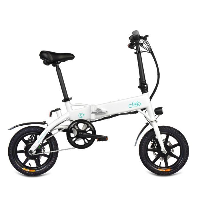 Fiido D1 Falt-Elektrofahrrad, 14" Räder, 250 W, 7,8 Ah, weiß