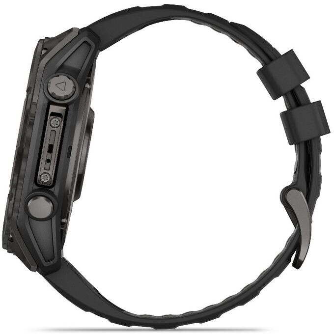 Garmin fenix® 8 51mm AMOLED Sapphire Carbon grey Black/pebble grey silicone band